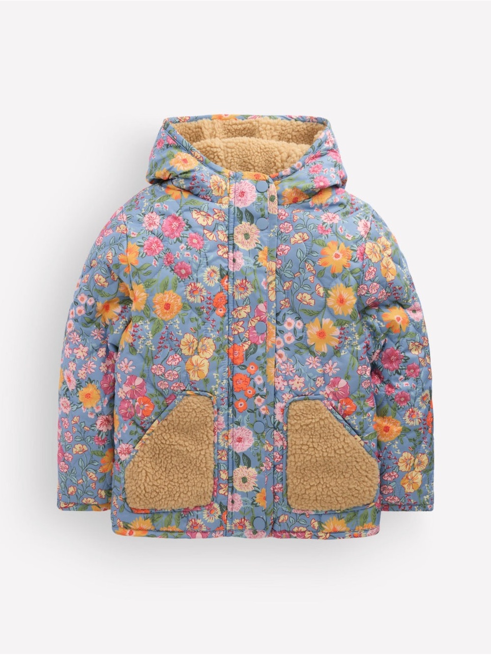 Mini Boden Borg Padded Jacket in Pastel Florals size 3-4Y